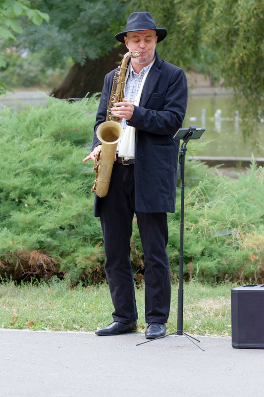 Playing sax